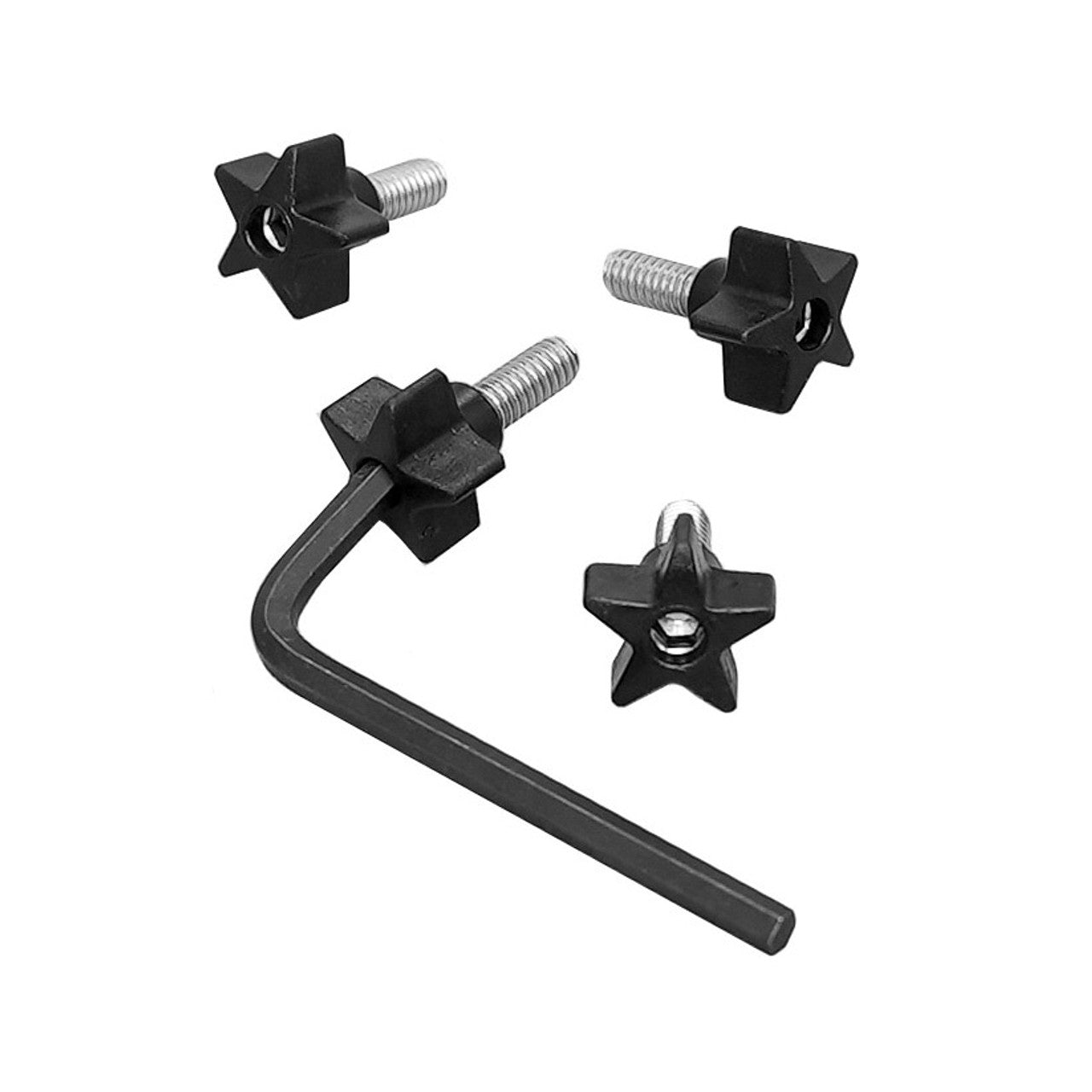View of boating_accessories Traxstech Four Star Shaped Thumb Screws available at EZOKO Pike and Musky Shop