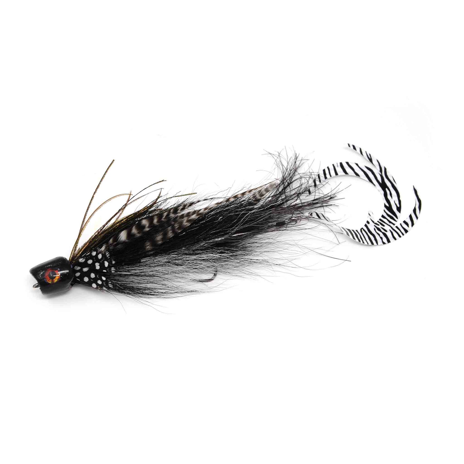 View of Flies Urban Fly Co. Articulated Howitzer Topwater Fly Baby Loon available at EZOKO Fishing