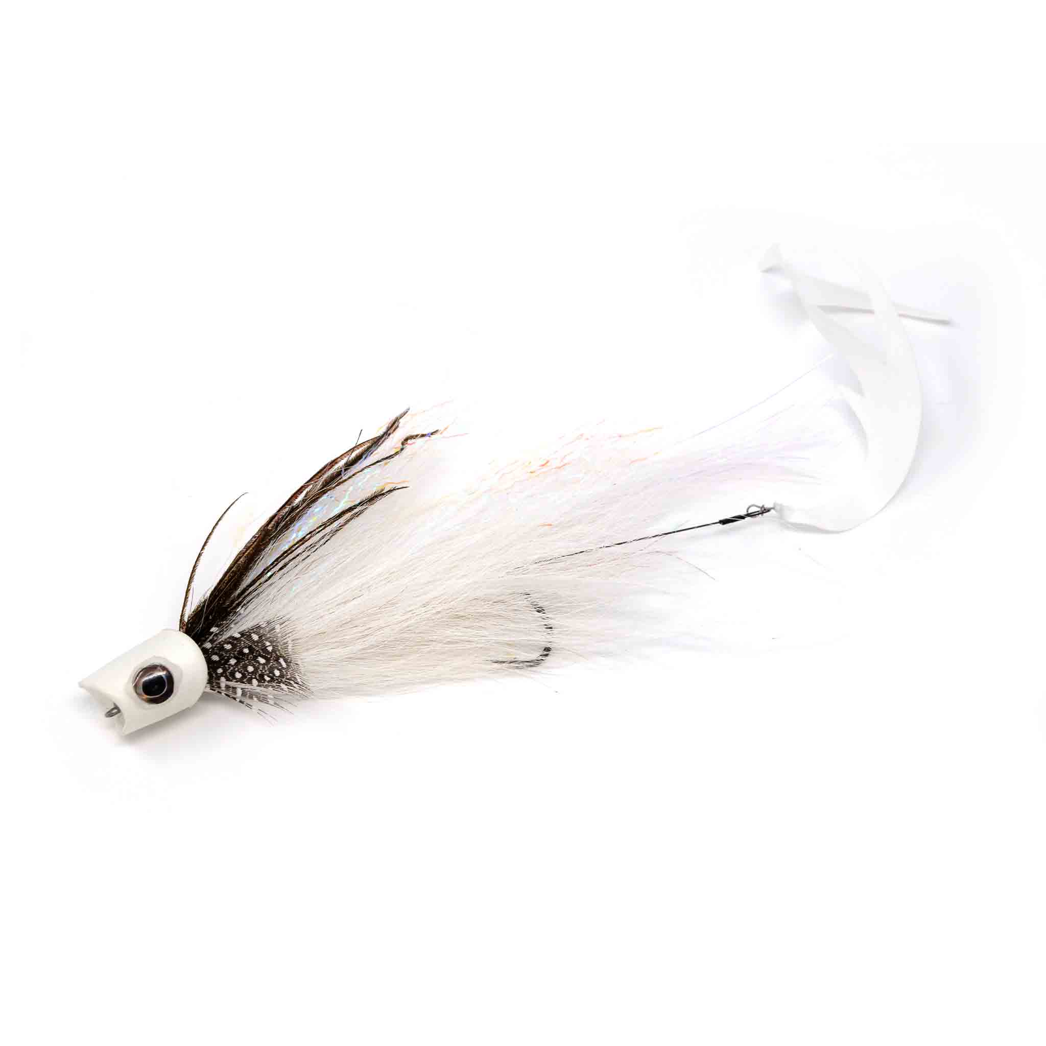 View of Flies Urban Fly Co. Articulated Howitzer Topwater Fly Whitefish available at EZOKO Fishing