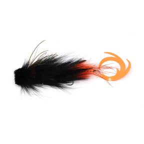 View of Flies Urban Fly Co. Double Dragon Tail Fly Black / Orange available at EZOKO Fishing