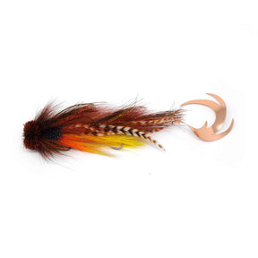 View of Flies Urban Fly Co. Double Dragon Tail Fly Brownie available at EZOKO Fishing