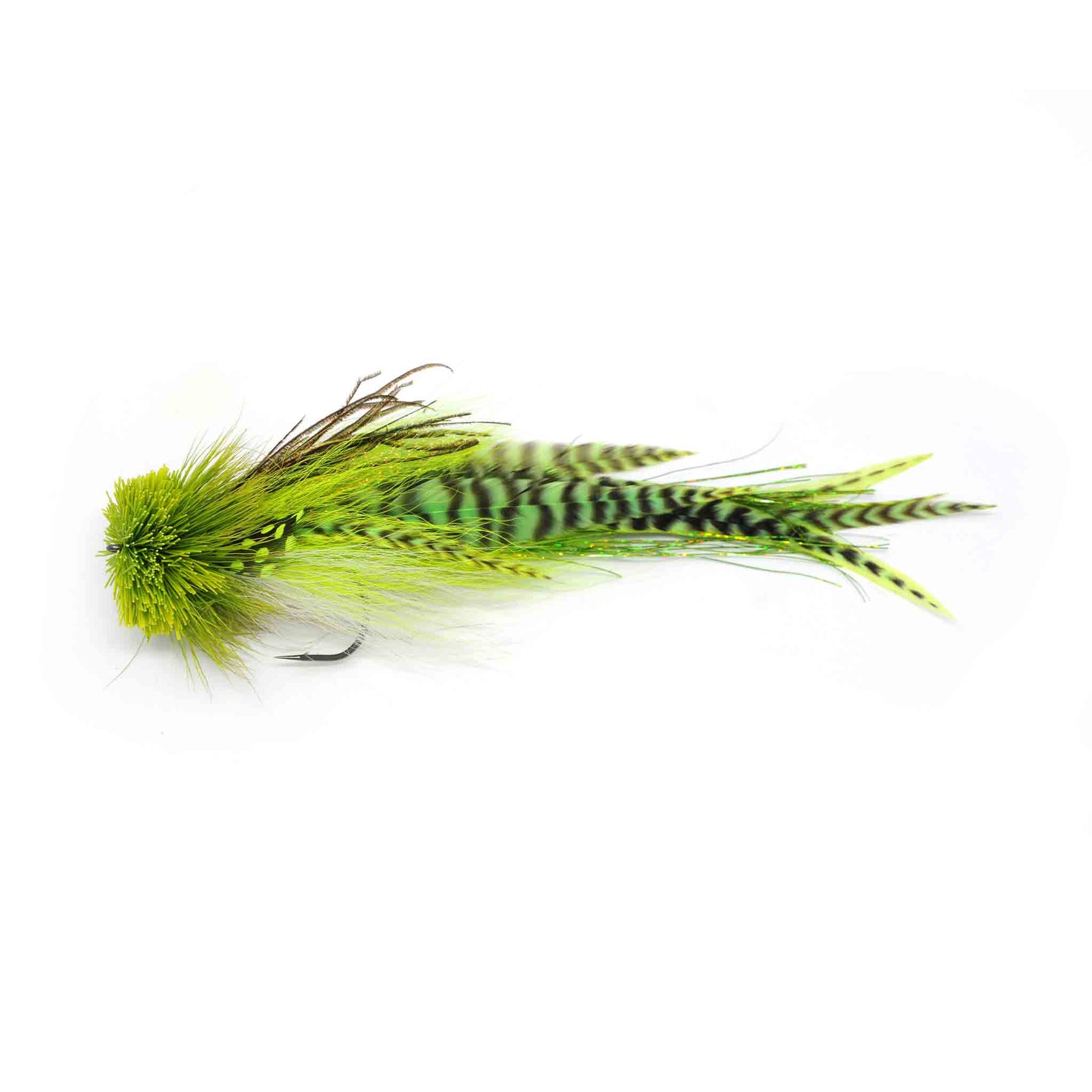 View of Flies Urban Fly Co. Single Buford Fly Chartreuse / White available at EZOKO Fishing