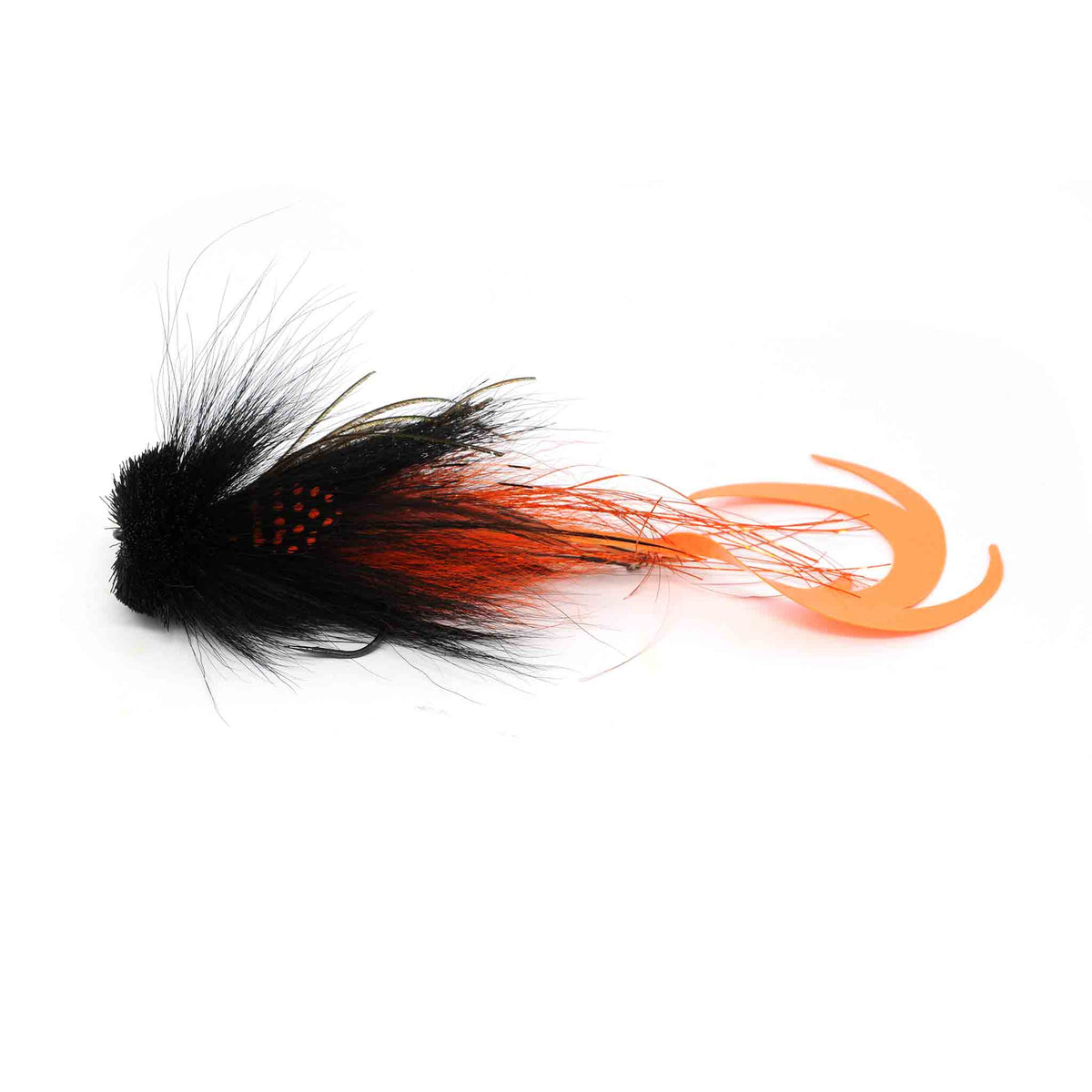 Urban Fly Co. Single Dragon Tail Black / Orange Flies