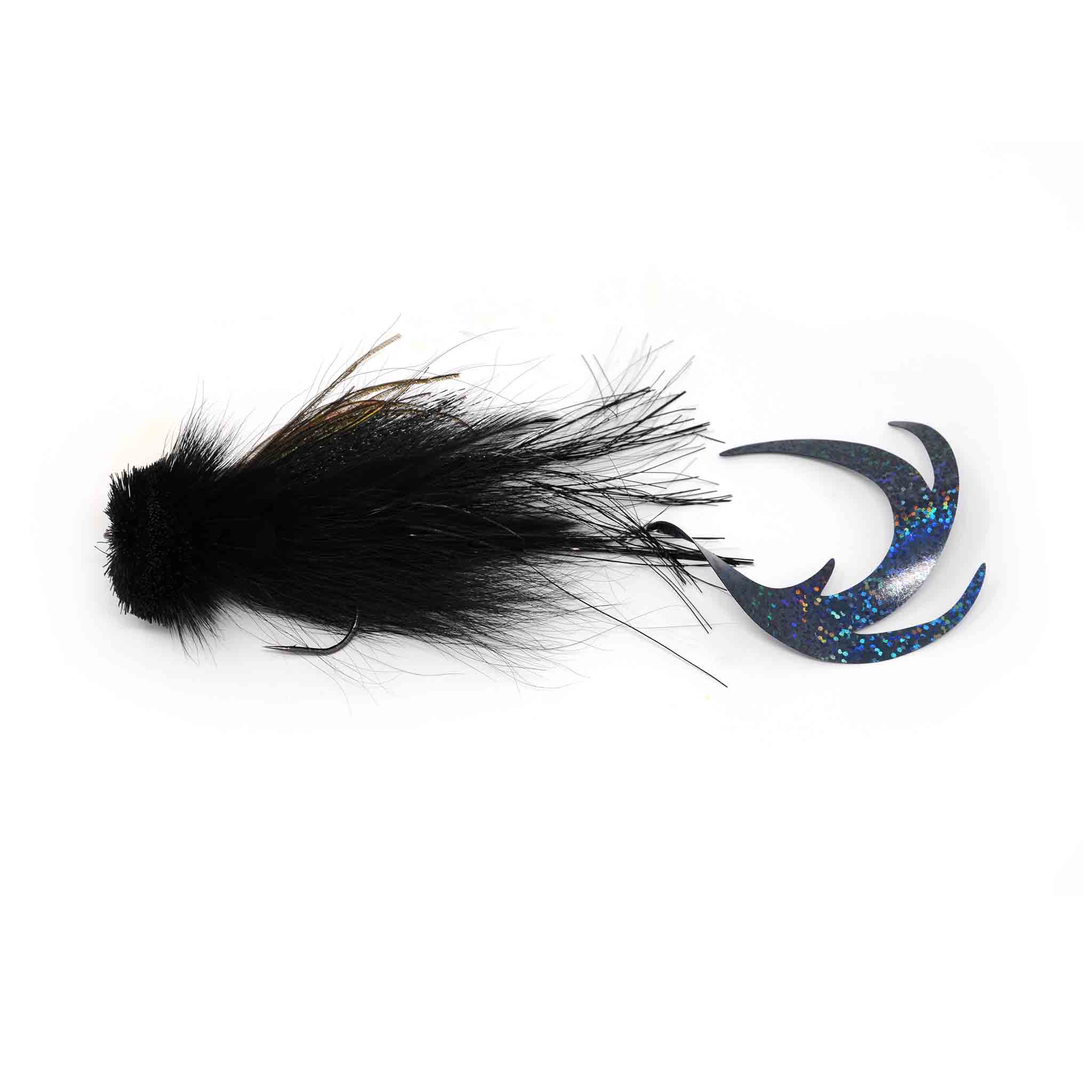 View of Flies Urban Fly Co. Single Dragon Tail Fly Black available at EZOKO Fishing