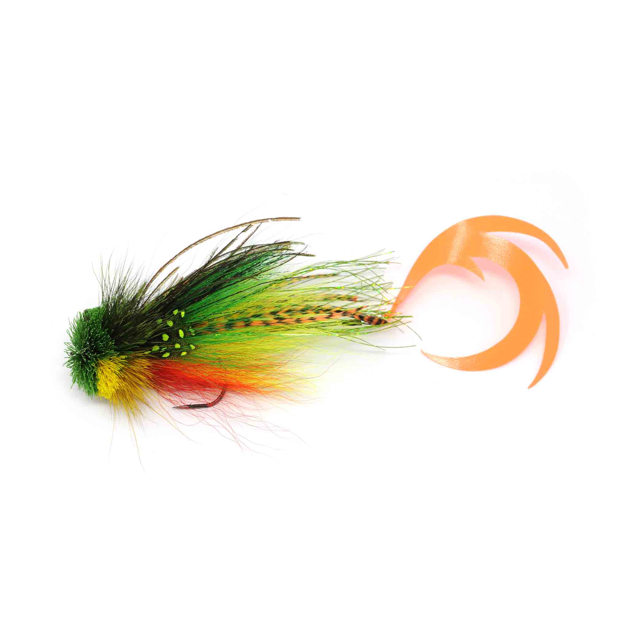 View of Flies Urban Fly Co. Single Dragon Tail Fly Fire Tiger available at EZOKO Fishing