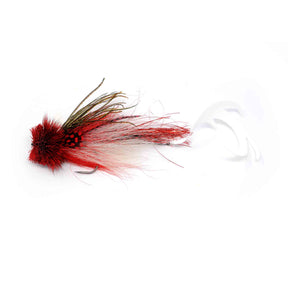 View of Flies Urban Fly Co. Single Dragon Tail Fly Red / White available at EZOKO Fishing