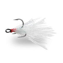 VMC 8651DT Dressed X-Rap Treble Black Nickel #2 White Hooks