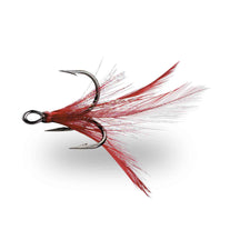 VMC 8651DT Dressed X-Rap Treble Black Nickel #2 Red/White Hooks
