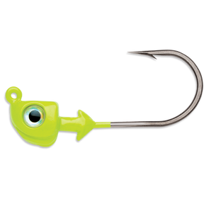 View of VMC Boxer Jig Metallic Chartreuse 1 oz available at EZOKO Pike and Musky Shop