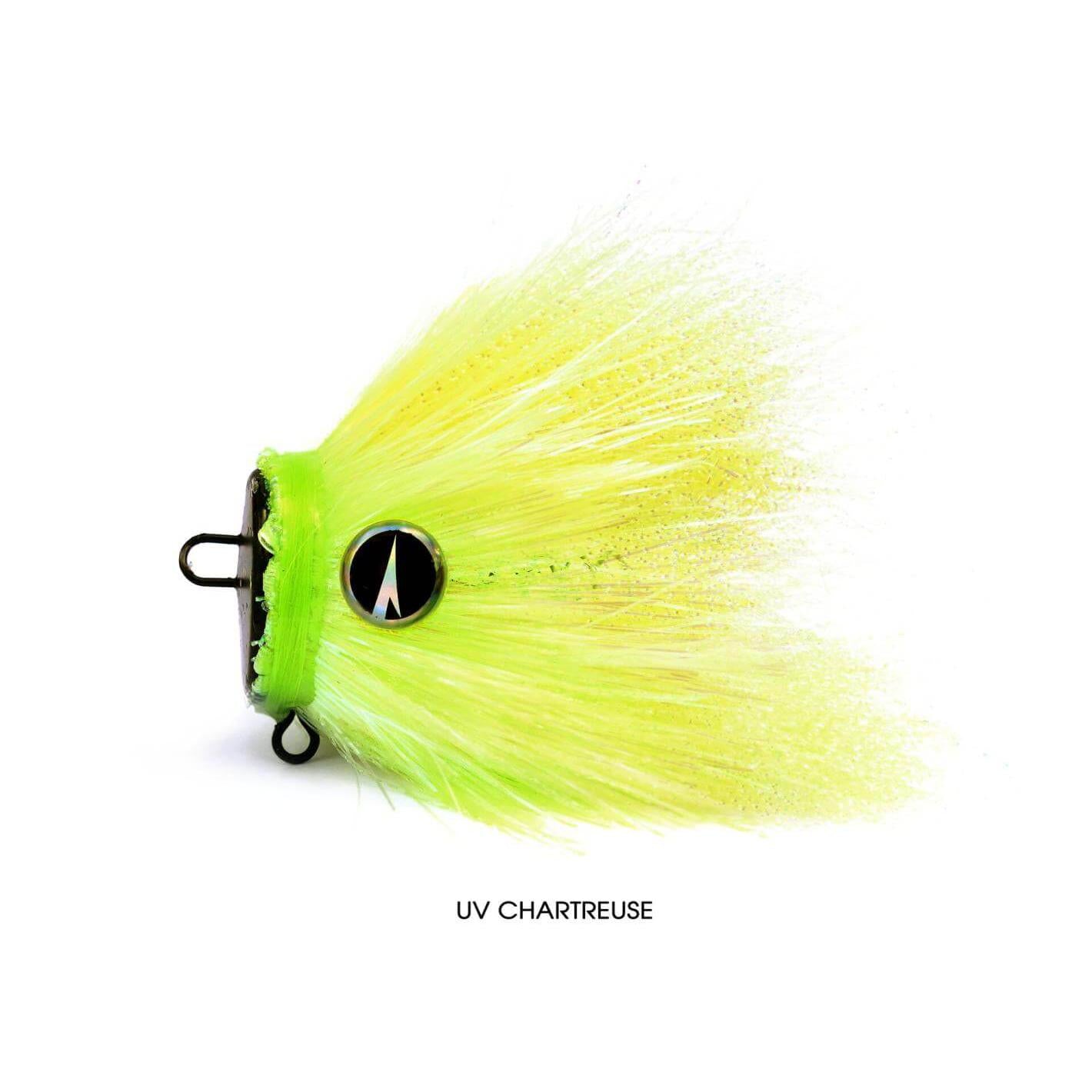 View of Lures_Add-on VMC Mustache Rig 20g UV Chartreuse (24gr) available at EZOKO Pike and Musky Shop