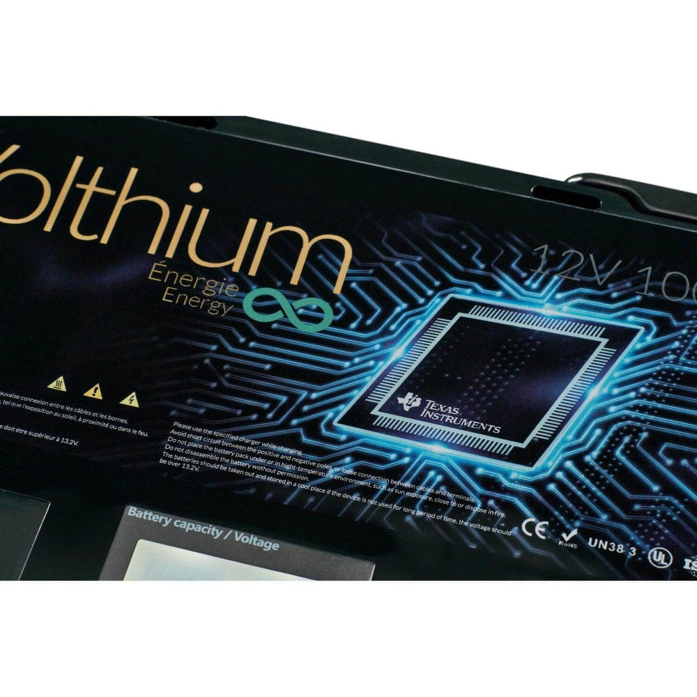 View of batteries_chargers Volthium Lithium Marine Battery 12V 100Ah - Low Temp Cut Off Protection available at EZOKO Pike and Musky Shop