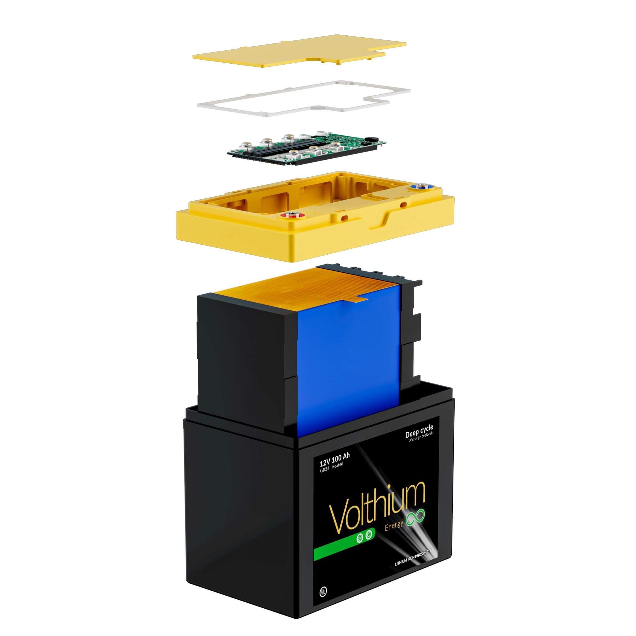 View of batteries_chargers Volthium Lithium Marine Battery 12V 100Ah - Self Heating available at EZOKO Pike and Musky Shop