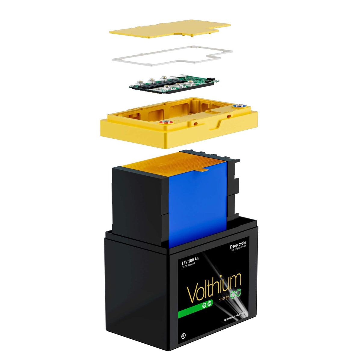 View of batteries_chargers Volthium Lithium Marine Battery 12V 100Ah - Self Heating available at EZOKO Pike and Musky Shop