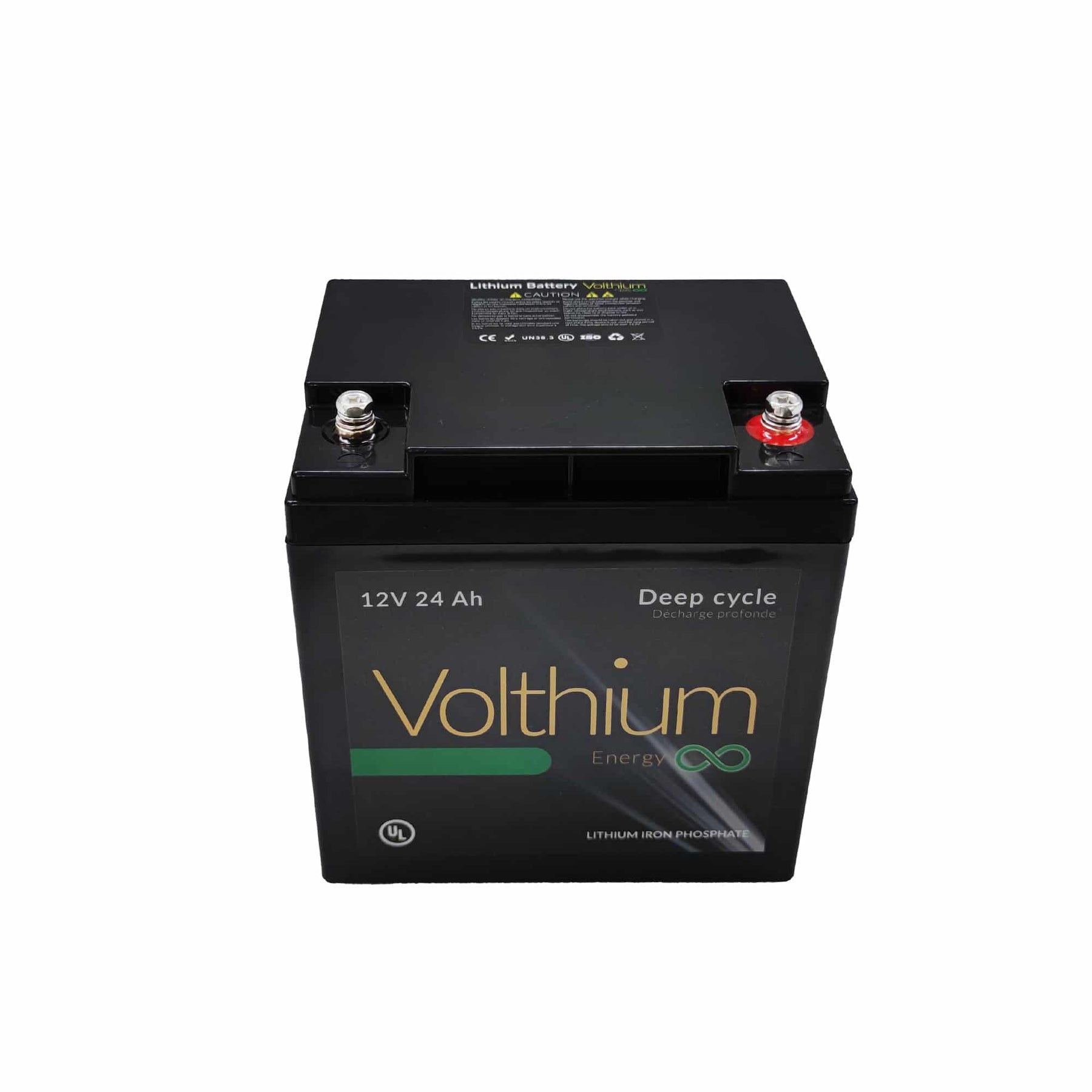 View of batteries_chargers Volthium Lithium Marine Battery 12V 24Ah - Low Temp Cut Off Protection available at EZOKO Pike and Musky Shop
