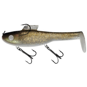 View of Rubber Water Wolf Lures Shadzilla 9.5'' Ghost Flash Walleye available at EZOKO Pike and Musky Shop