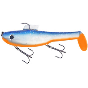 View of Rubber Water Wolf Lures Shadzilla 9.5'' Hot Cisco available at EZOKO Pike and Musky Shop