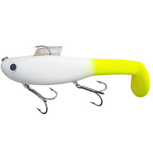 View of Rubber Water Wolf Lures Shadzilla 9.5'' Lemon Tail available at EZOKO Pike and Musky Shop