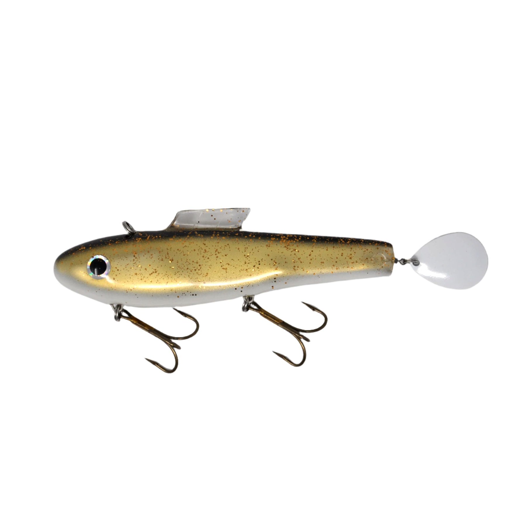 View of Rubber Water Wolf Lures Shadzilla V available at EZOKO Pike and Musky Shop