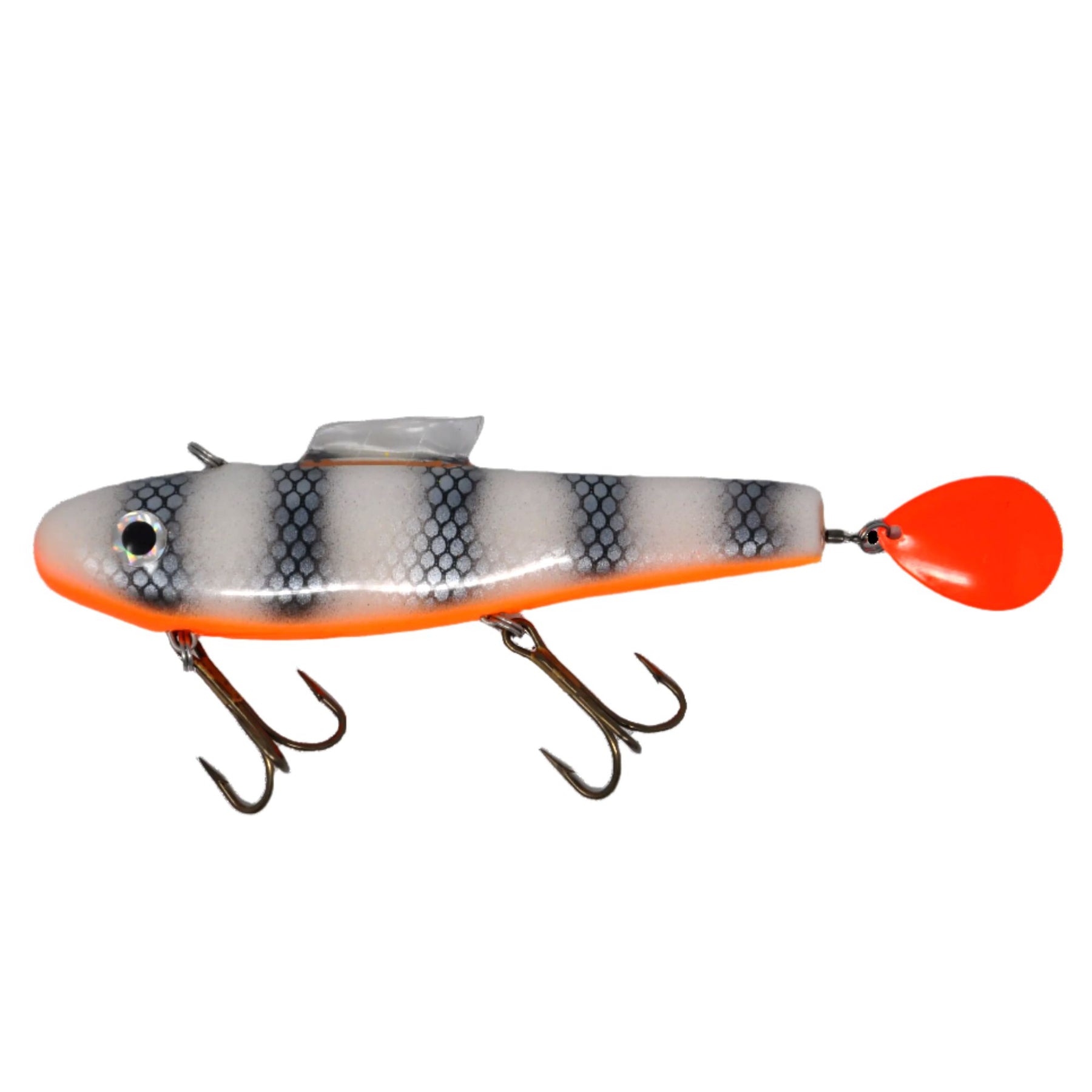 View of Rubber Water Wolf Lures Shadzilla V available at EZOKO Pike and Musky Shop