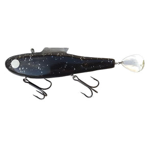 View of Rubber Water Wolf Lures Shadzilla V Black Zombie available at EZOKO Pike and Musky Shop