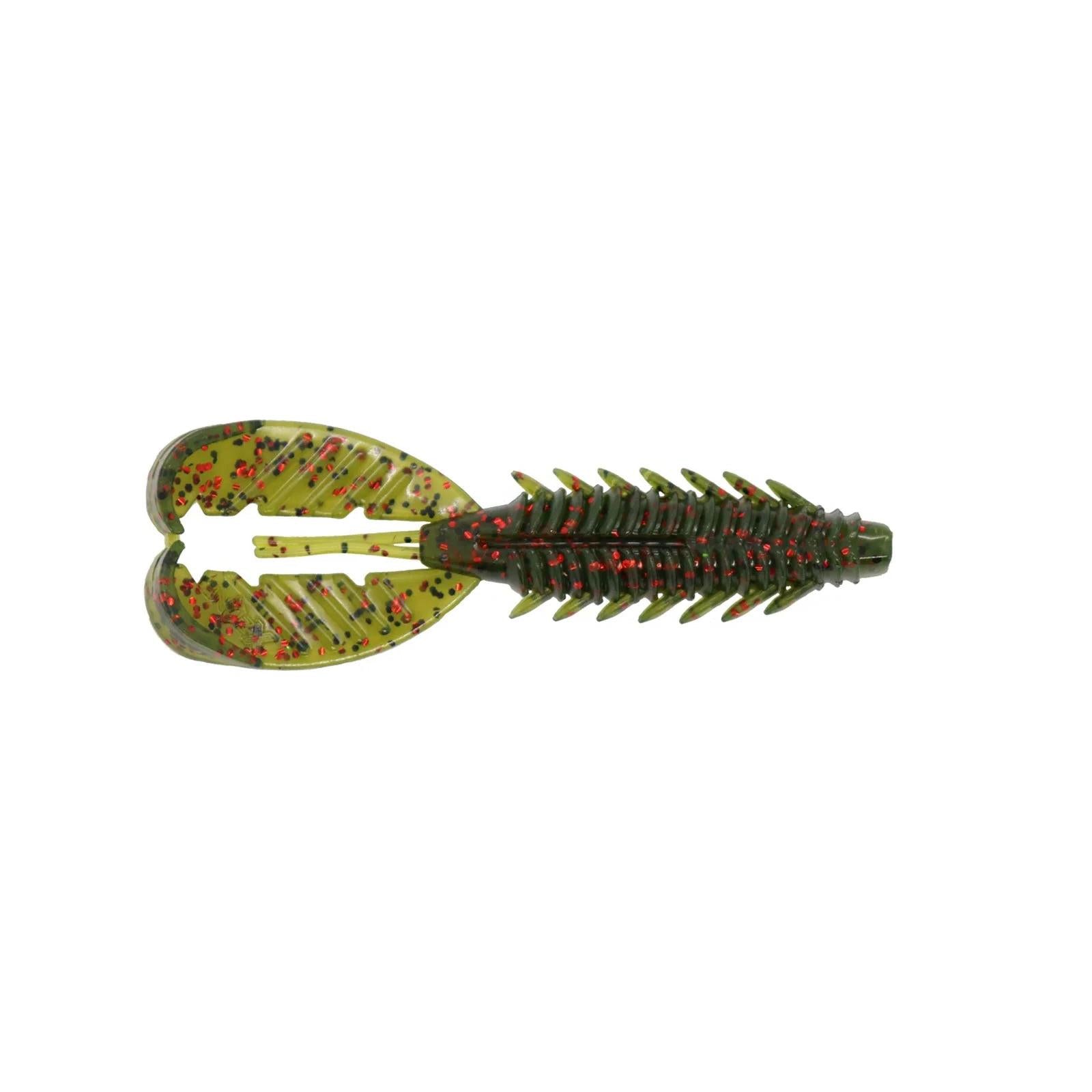 View of X Zone Adenaline Craw Watermelon Red Flake available at EZOKO Fishing
