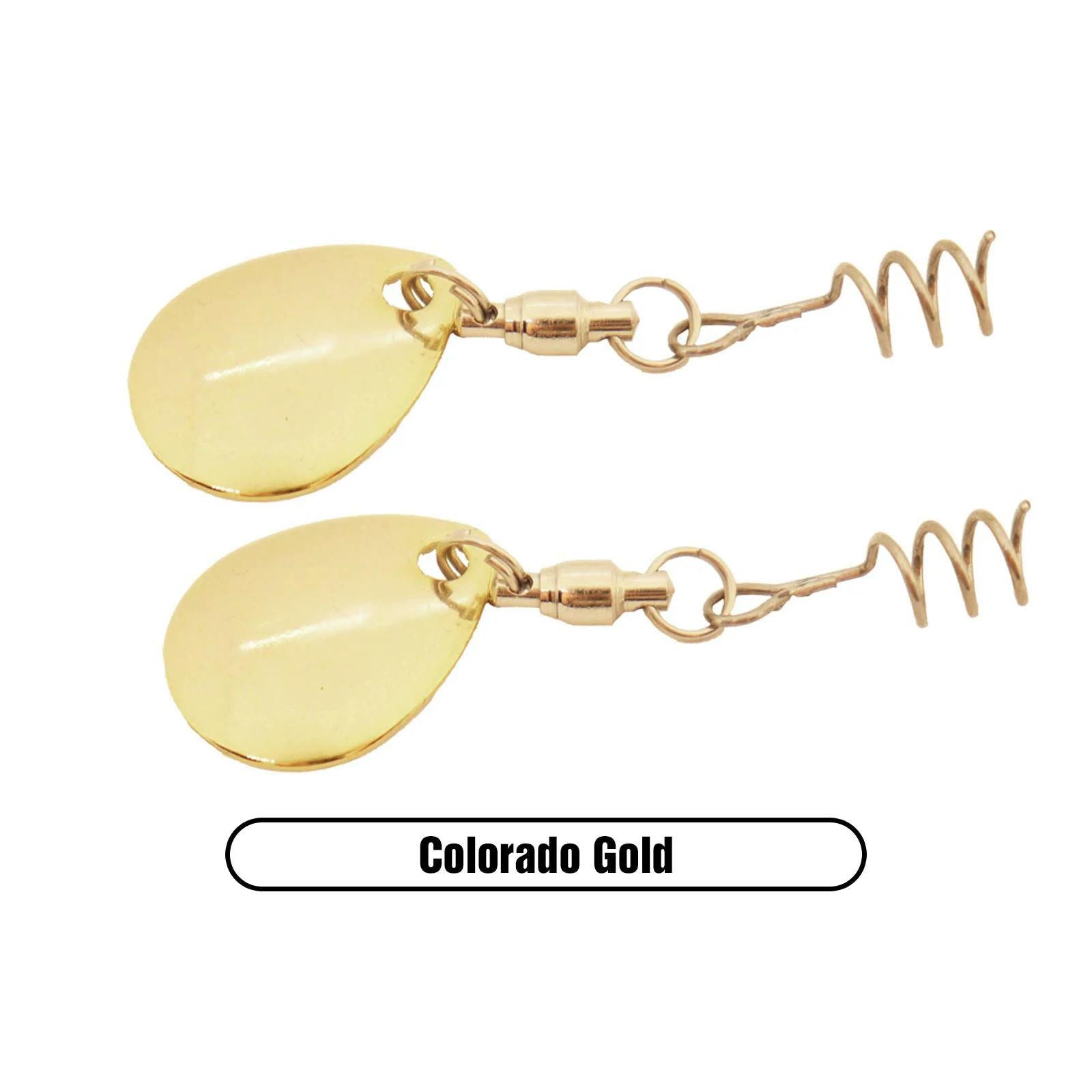 View of X Zone Blade Spin Colorado Gold available at EZOKO Fishing