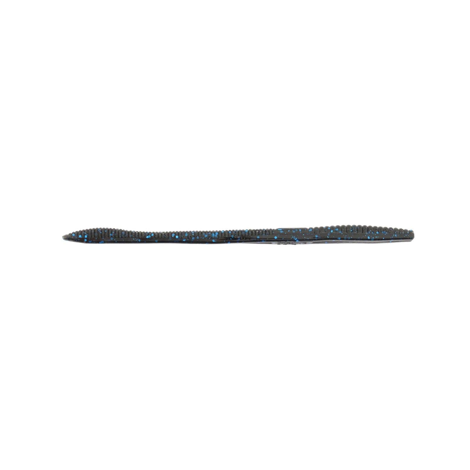 View of X Zone Deception Worms Black Blue Flake available at EZOKO Fishing