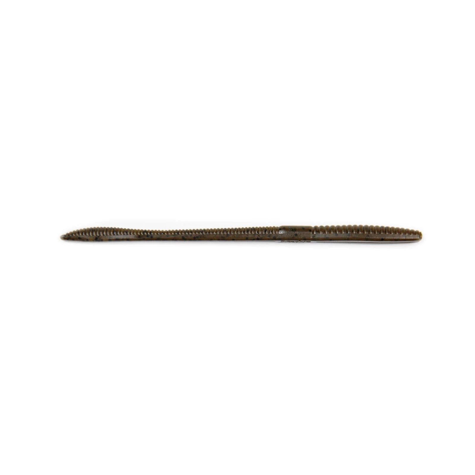 View of X Zone Deception Worms Green Pumpkin Black Flake available at EZOKO Fishing