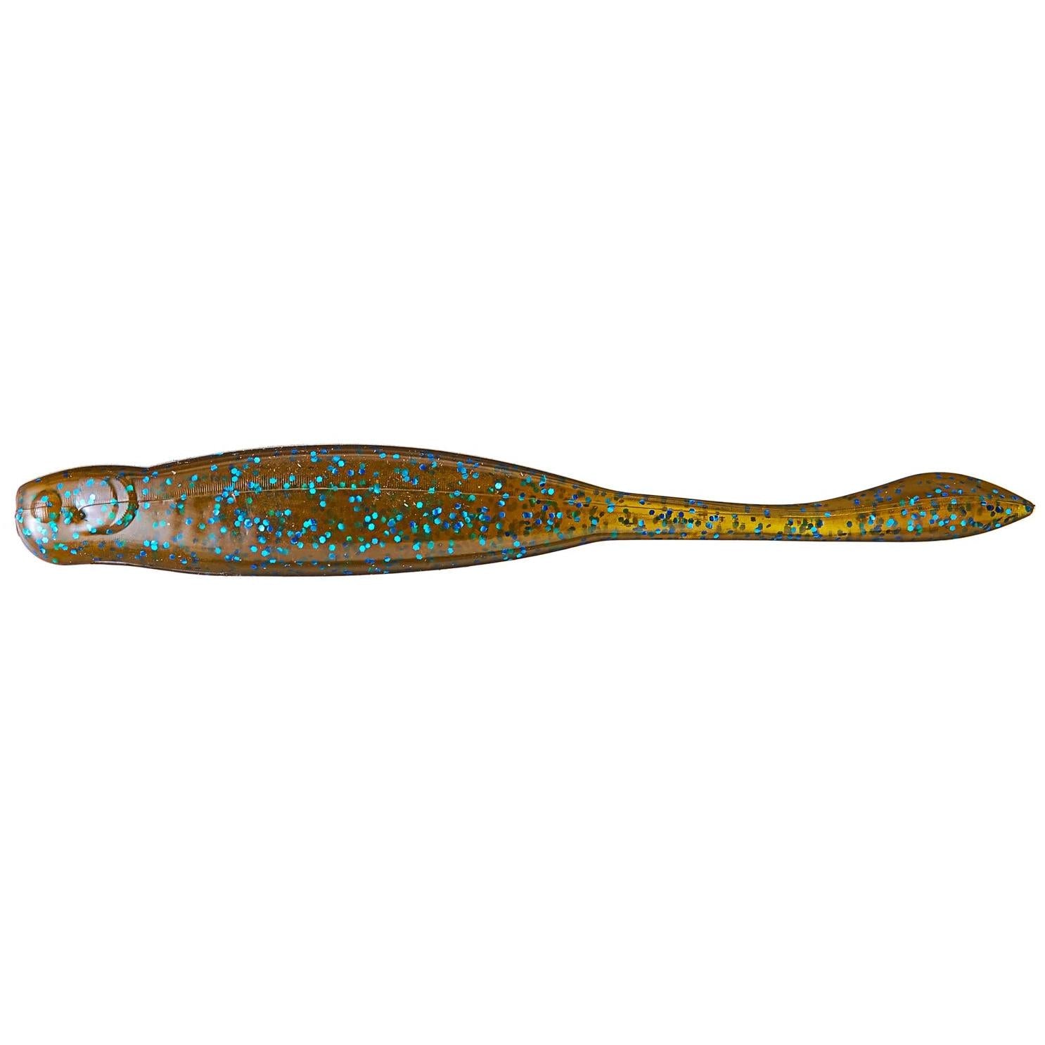 View of X Zone Hot Shot Minnows Green Pumpkin Blue Flake available at EZOKO Fishing