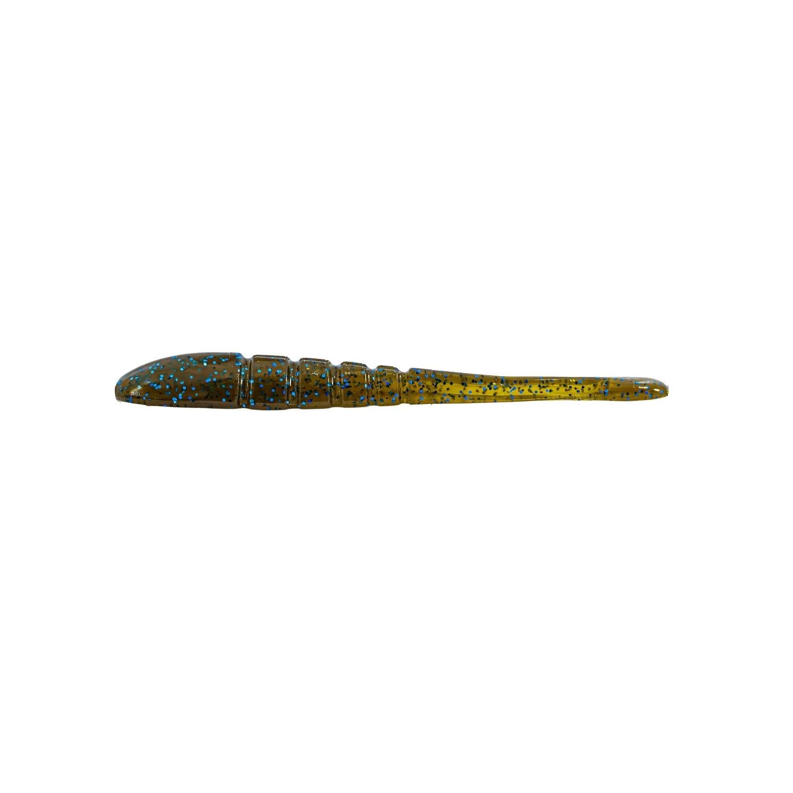 View of X Zone Original Slammer Green Pumpkin Blue Flake available at EZOKO Fishing