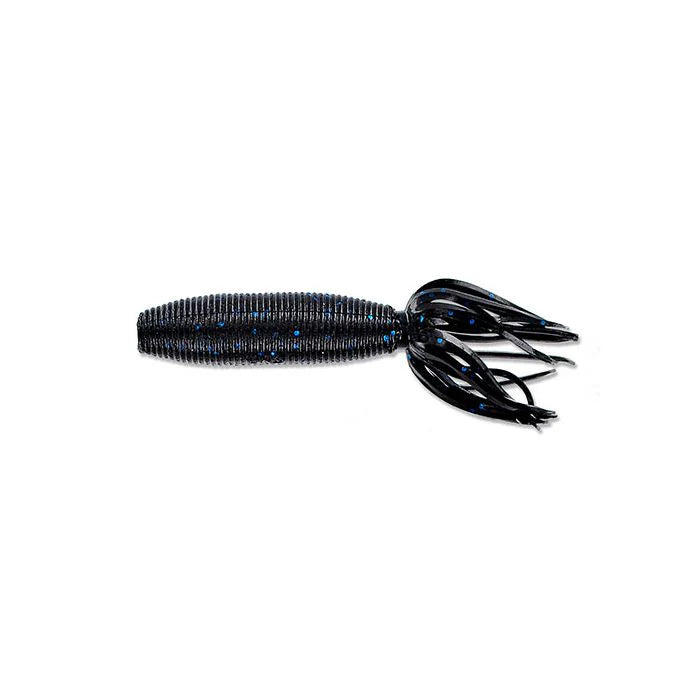 View of Soft Plastic Yamamoto Fat Ika 4" BLACK W/ LARGE BLUE FLAKE available at EZOKO Fishing