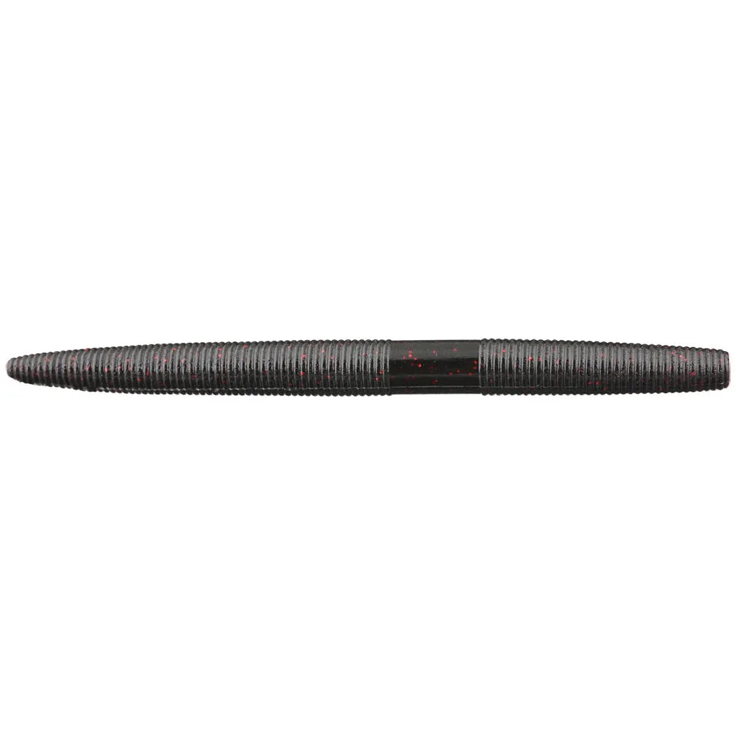 View of Softbaits Yamamoto Senko 5" Black W/ Small Red Flake available at EZOKO Fishing