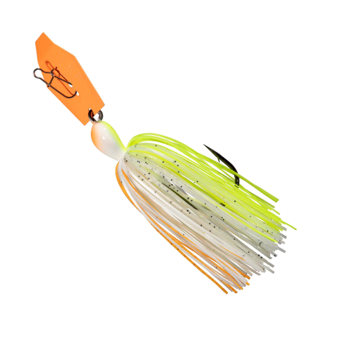 View of Chatterbaits Z-Man Big Blade Chatterbait 3/4oz Chartreuse / White / Orange available at EZOKO Fishing