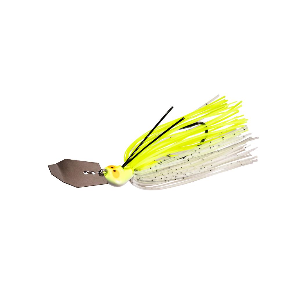 View of Z-Man CROSSEYEZ CHATTERBAIT 1/2oz CHARTREUSE/WHITE available at EZOKO Fishing