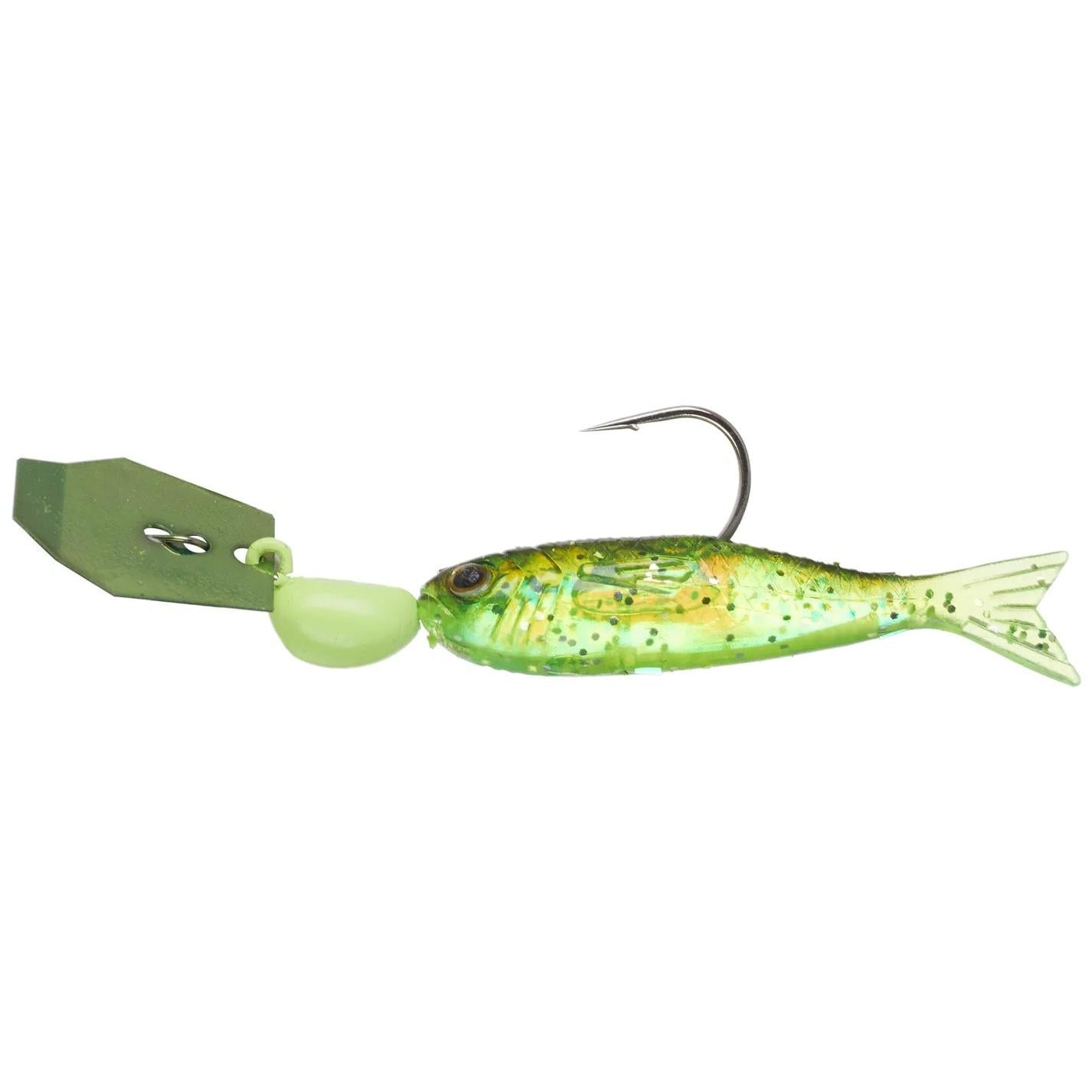 View of Z-Man FLASHBACK MINI 1/8 OZ CHARTREUSE/RAINBOW available at EZOKO Fishing