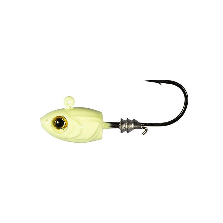 View of Jig Head Z-Man Micro Shad HeadZ 1/16 OZ GLOW available at EZOKO Pike and Musky Shop