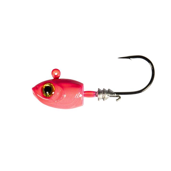 View of Jig Head Z-Man Micro Shad HeadZ 1/16 OZ PINK GLOW available at EZOKO Pike and Musky Shop