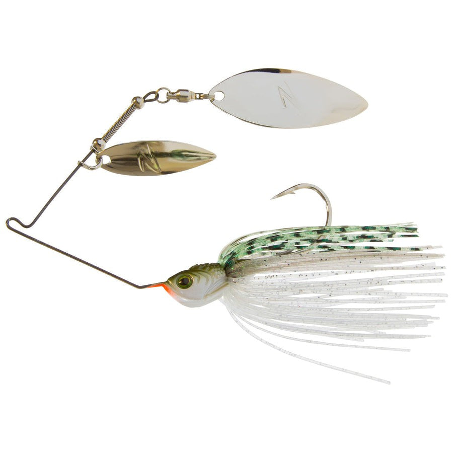 View of Spinnerbaits Z-Man SlingBladeZ Double Willow (1/2oz) Spinnerbait Greenback Shad available at EZOKO Fishing