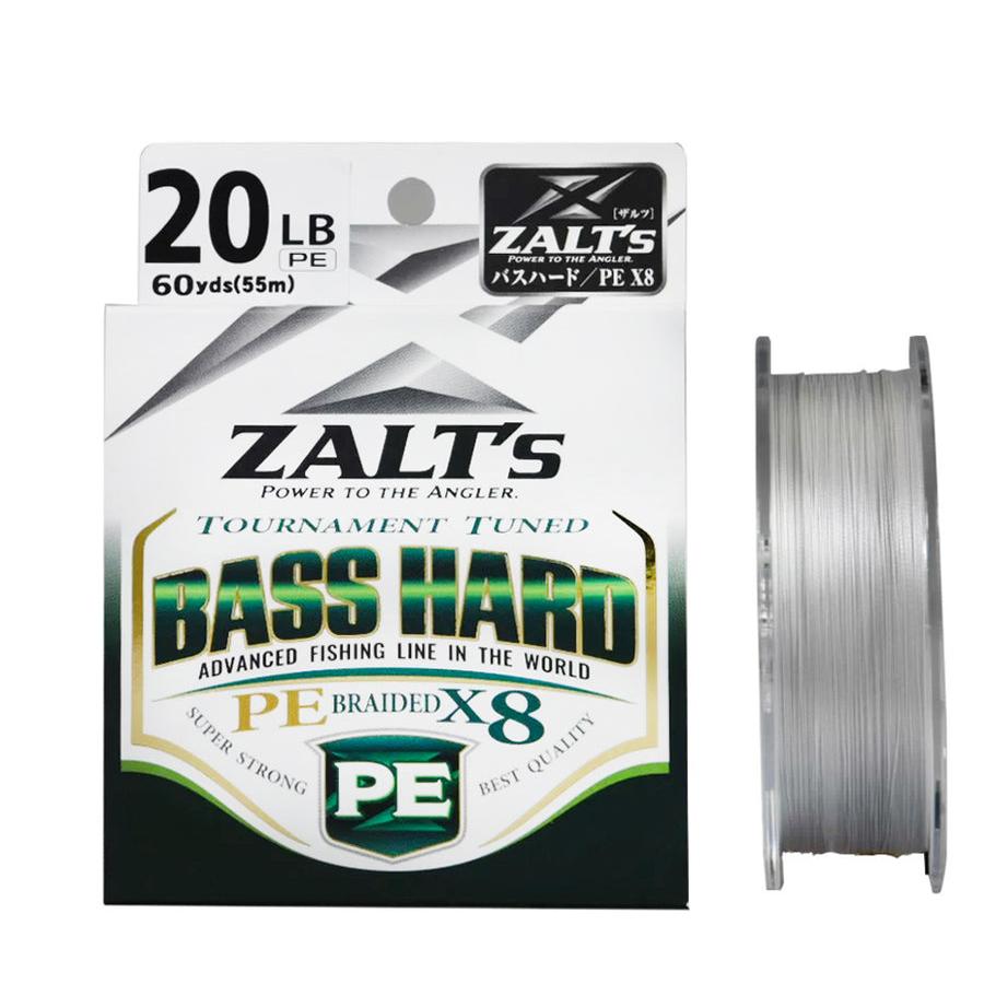 View of Braids Zalt's Bass Hard PE X8 Braid available at EZOKO Fishing
