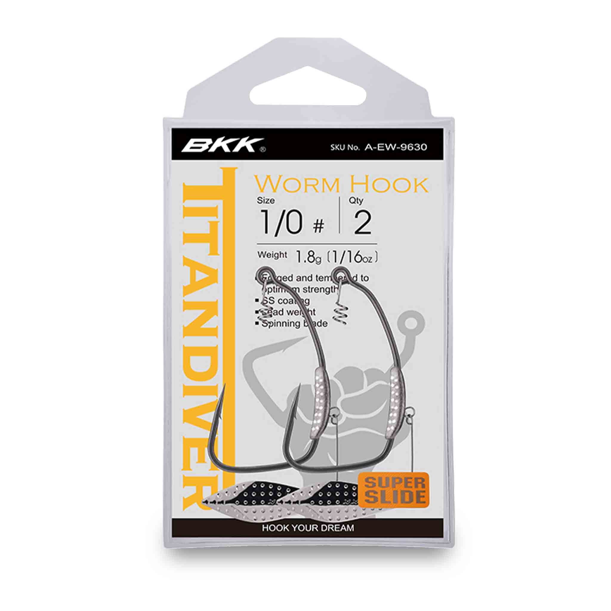 View of Hooks BKK Titan Diver Weighted Swimbait Hook available at EZOKO Pike and Musky Shop