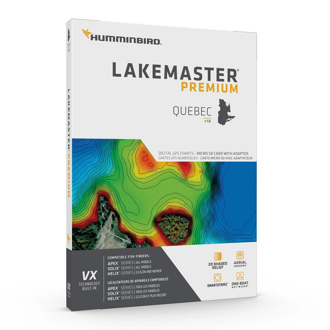 View of Mapping Humminbird Lakemaster VX Premium Quebec available at EZOKO Pike and Musky Shop