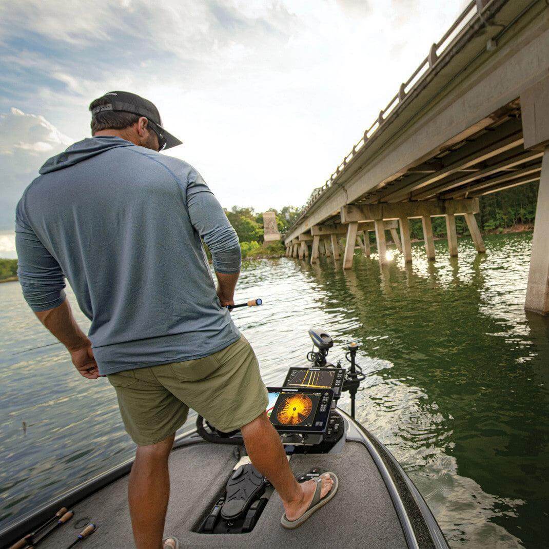 View of electronic_accessories Humminbird MEGA Live TargetLock and MEGA 360 Dual Mount - Ultrex available at EZOKO Pike and Musky Shop
